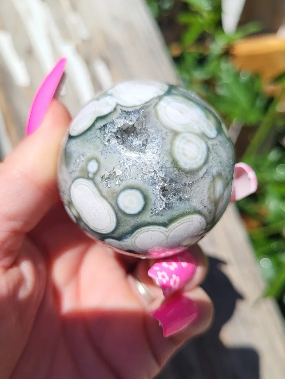 ocean jasper pink blue